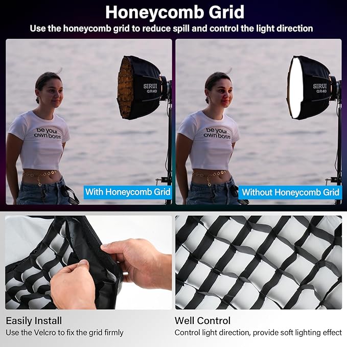 SIRUI 15.7"/40cm Mini Quick Set-Up Foldable Softbox, Quick Release - Image 3