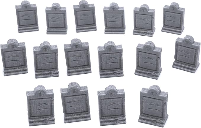EnderToys Mausoleum Graveyard Tombstones, 3D Printed Tabletop RPG Scenery and - Image 3