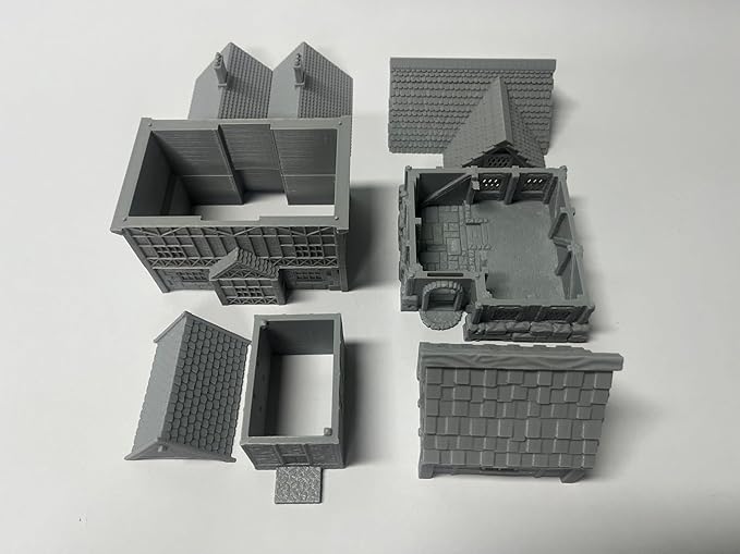 Tabletop Miniature Little Town Building Terrains Compatible - 18mm Scale - Image 6
