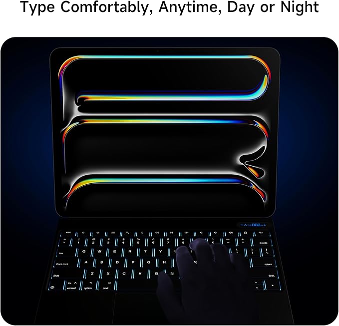 nimin Keyboard Case for iPad Pro 13 inch 2024, Magnetic Attach, 7-Color - Image 8