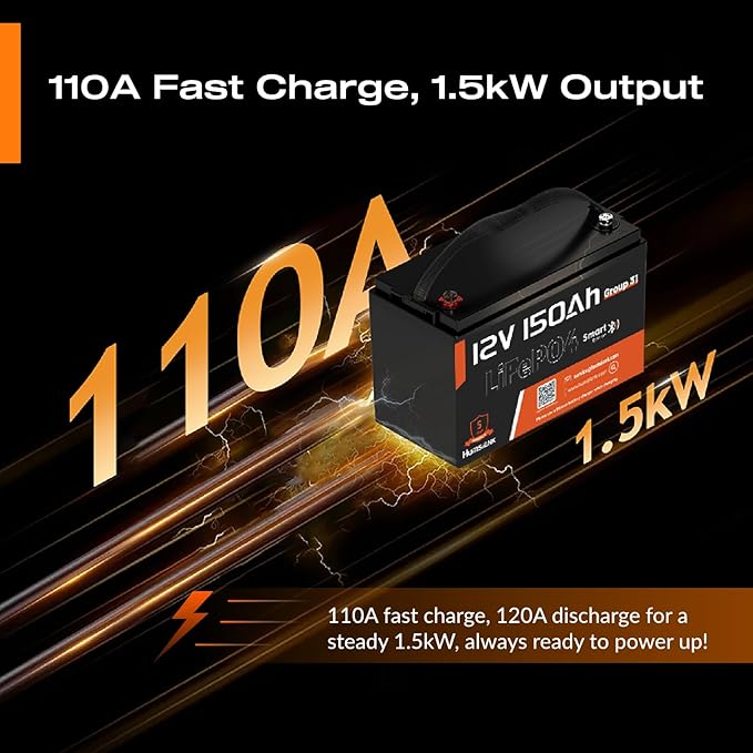 12V 150Ah LiFePO4 Lithium Battery 3 Pack- BCI Group 31 - Image 4