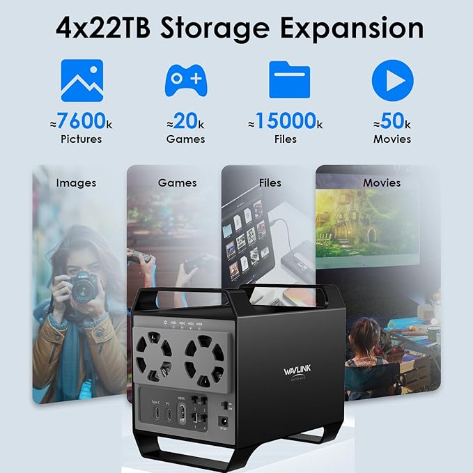 WAVLINK 4-Bay Hard Drive Enclosure - Image 3