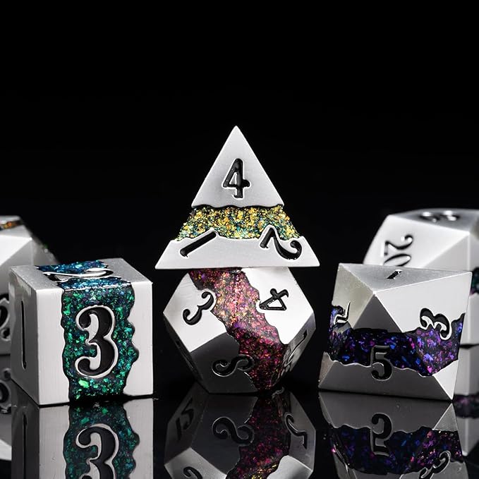 Polyhedral Metal Dice Set - Image 3