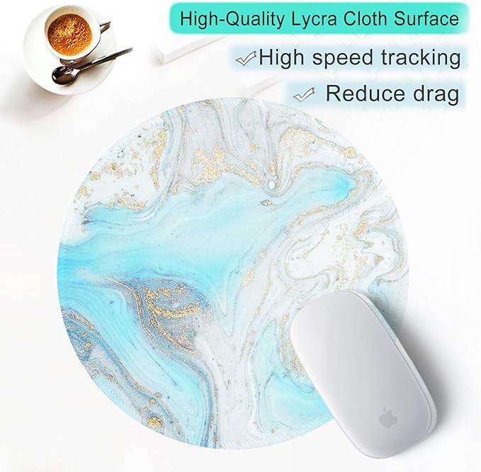 ITNRSIIET Round Mouse Pad with Stitched Edge Premium-Textured Waterproof - Image 6
