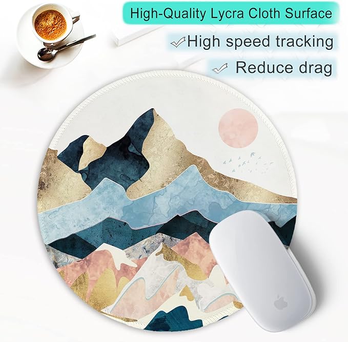 ITNRSIIET Round Mouse Pad with Stitched Edge Premium-Textured Waterproof - Image 6