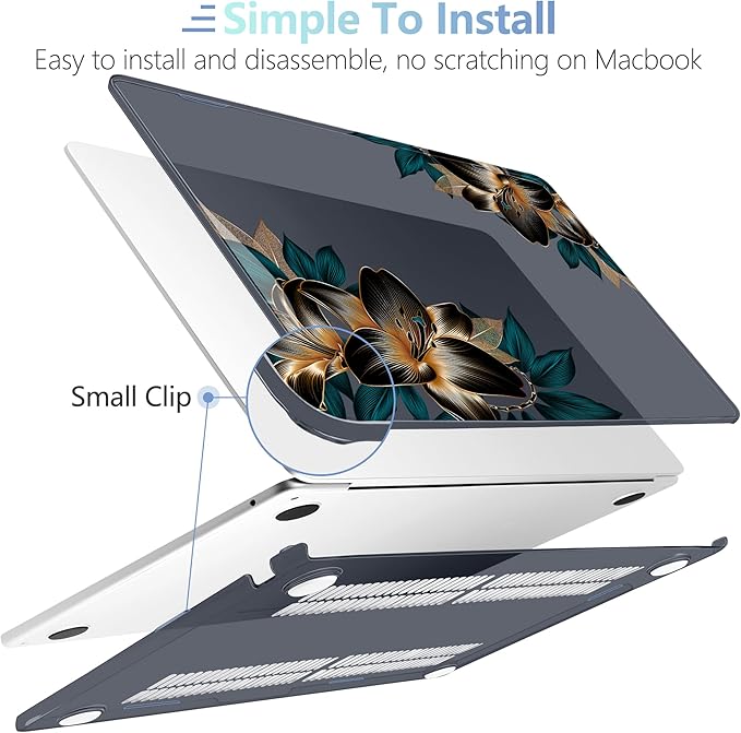 MEEgoodo for M4/M3/M2 MacBook Air 15.3 inch Case 2025 2024 2023, Case Fit Model - Image 4