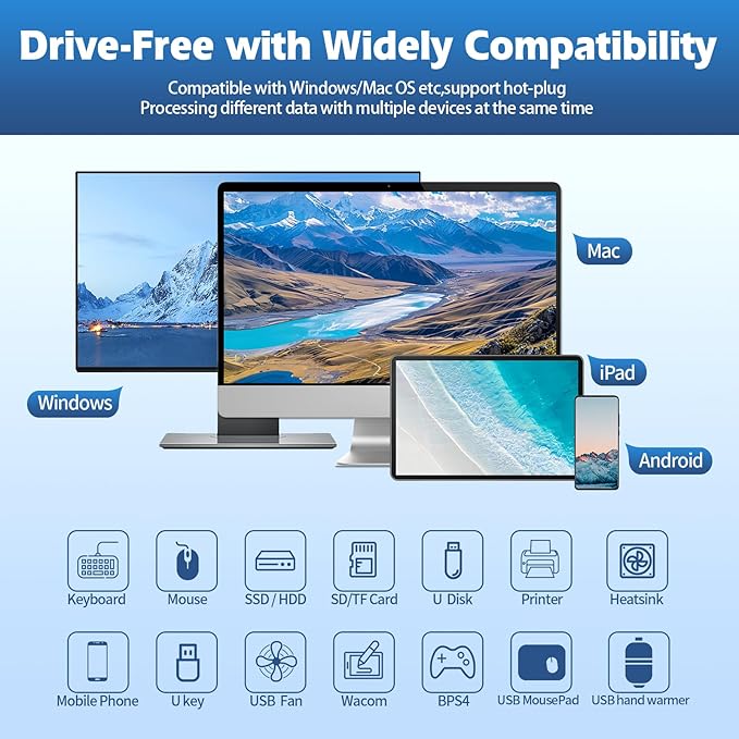 EJAY Mountable 4Ports USB3.0 HUB Alu Desktop Clamp Type C USB3.0 Splitter - Image 7