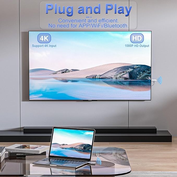 Wireless HDMI Transmitter and Receiver, Plug and Play 2025 Upgraded LED Display - Image 3