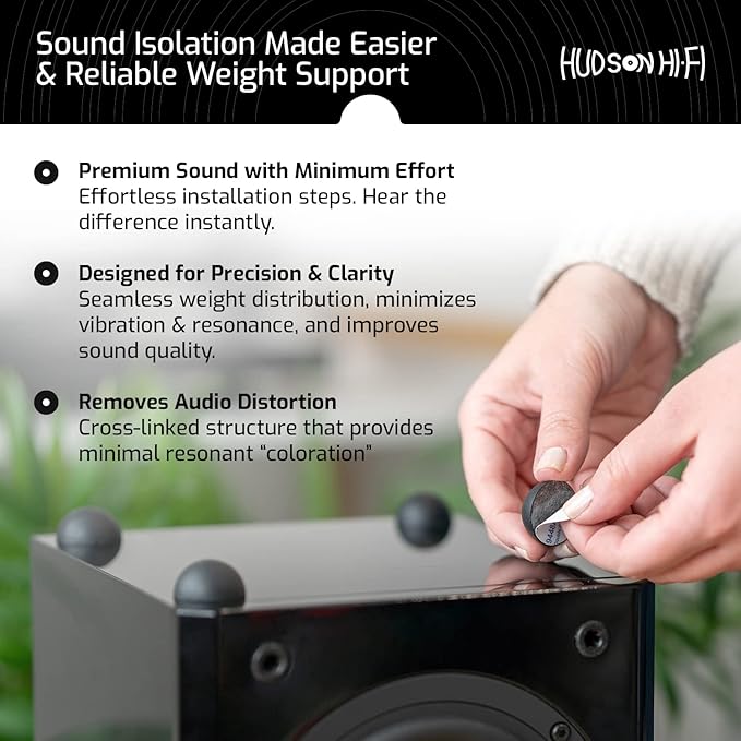 1.25" Platinum Silicone Speaker Isolation Pads - Image 7