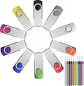 FEBNISCTE 16GB Flash Drive, Jump Drive 10 Pack, Memoria USB 2.0 Multi-Coloured by FEBNISCTE