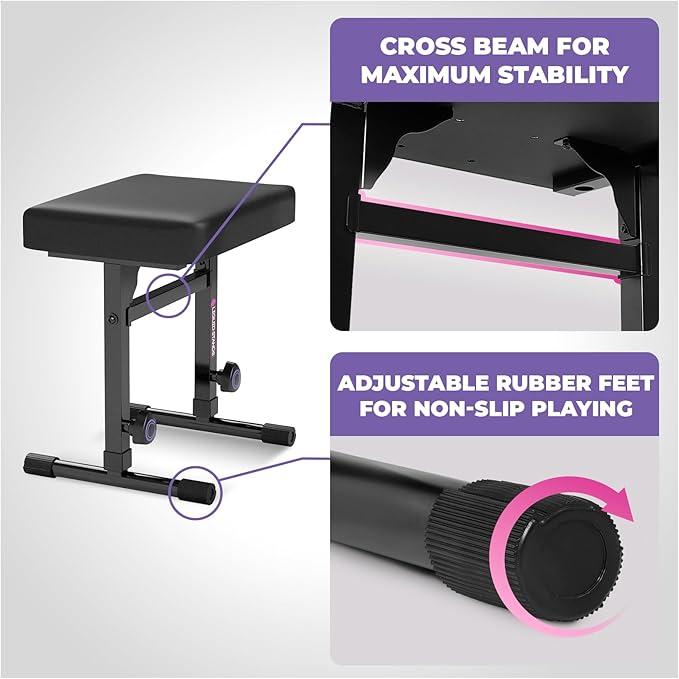Liquid Stands Portable Heavy Duty Digital Piano Stand & Bench Set - Image 5