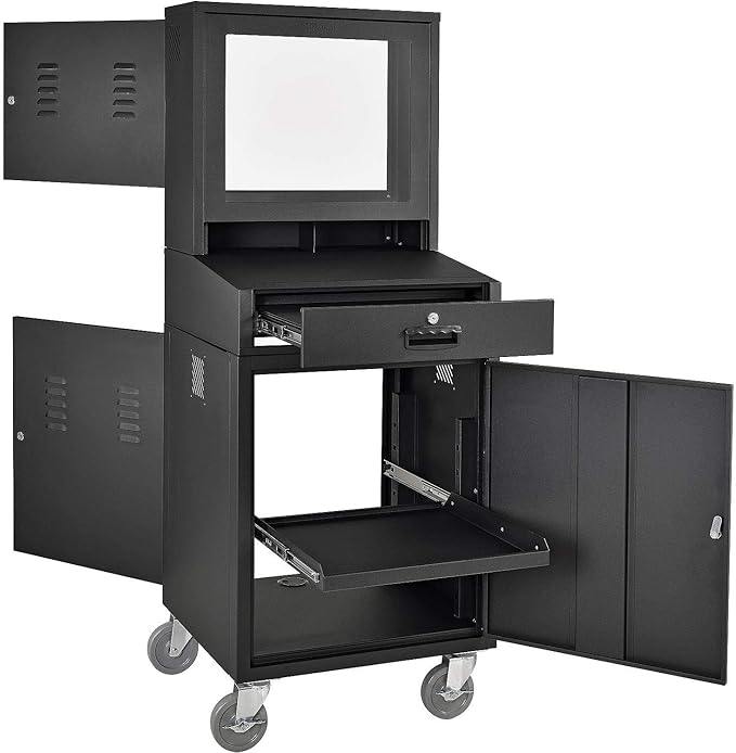 Global Industrial Mobile Security LCD Computer Cabinet Enclosure - Image 8