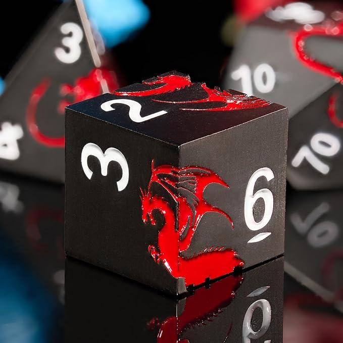 Metal DND Dice Set Dragon D&D Dice - Image 2