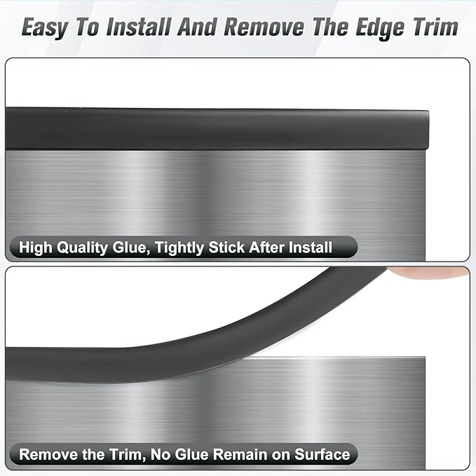 Edge Trim, 3/32" Rubber Edge Trim, Flexible Self Adhesive U Channel Edge - Image 5