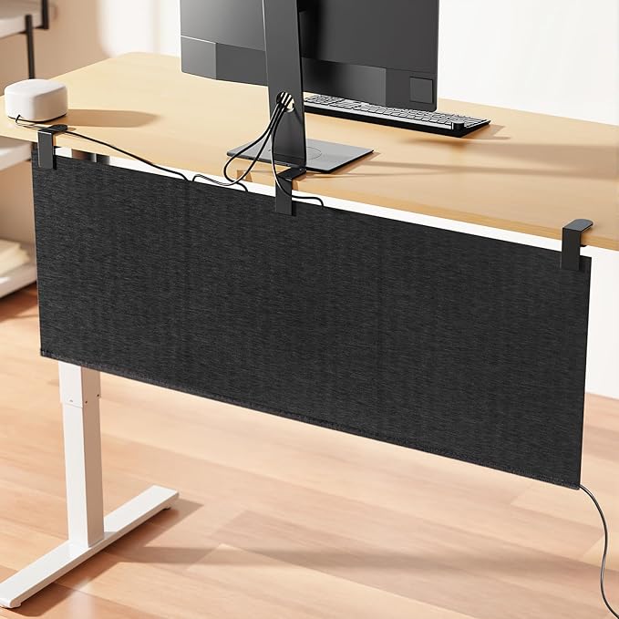 No Drill Under Desk Cable Management and Privacy Panel 2 in 1 | Modesty Panel - Image 4