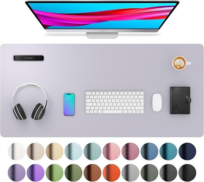 Aothia Large PU Leather Desk Pad Protector by Aothia