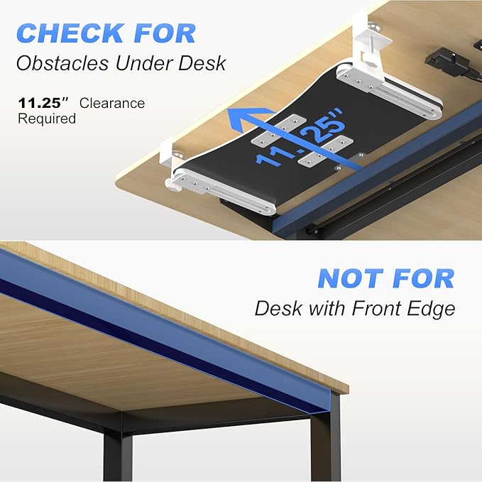 suptek Keyboard Tray Under Desk Pull Out - Image 3