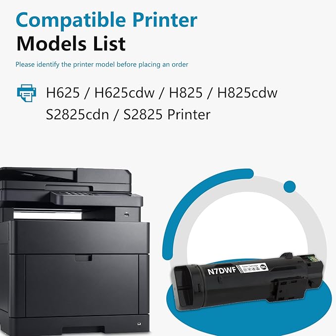 H625 N7DWF High Yield Toner Cartridge: Compatible N7DWF Toner Cartridge - Image 2