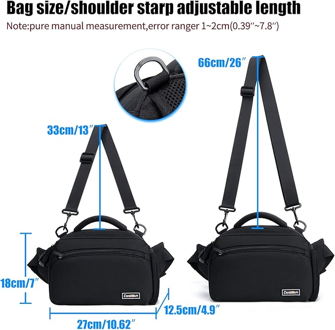 Cwatcun Waist Camera Case DSLR SLR Bag Sling Shoulder Camera Bag Water - Image 4