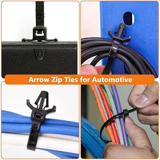 110Pcs Nylon Universal Cable Tie Buckle, Wire Loom Clips - Image 5
