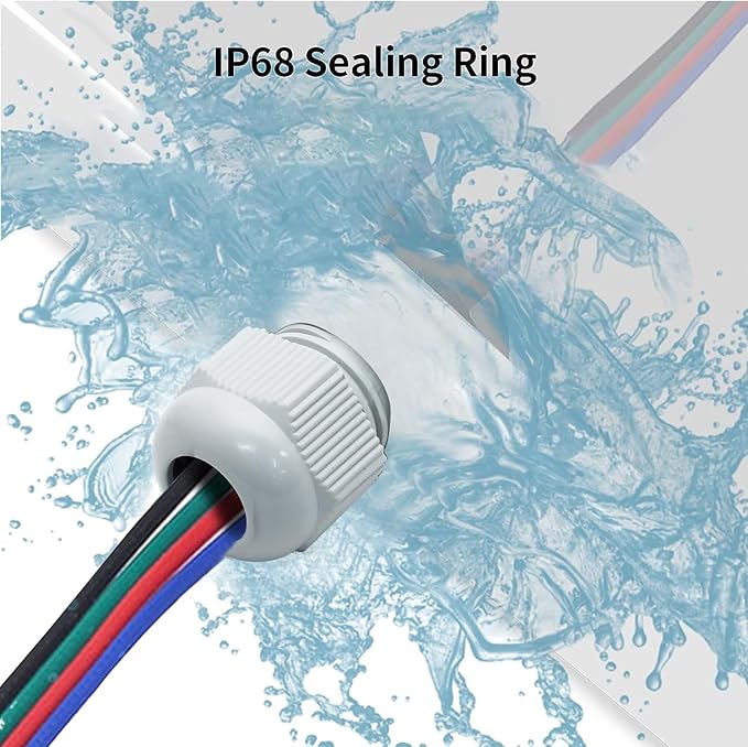20 Pcs 1/2" NPT Nylon Cable Glands, IP68 Waterproof Adjustable Cord Grip Cable - Image 4