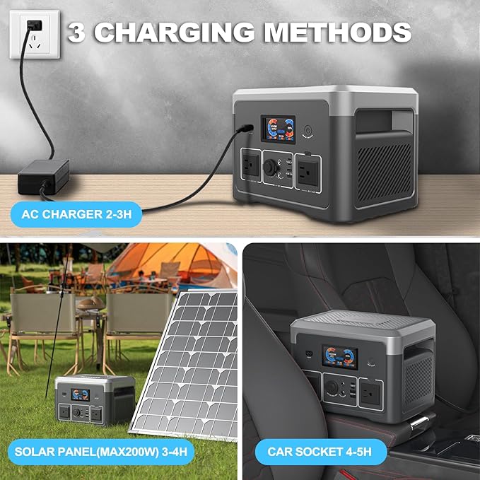 Portable Power Station 600W 665.6Wh LiFePO4 Battery Backup Solar Generator - Image 4