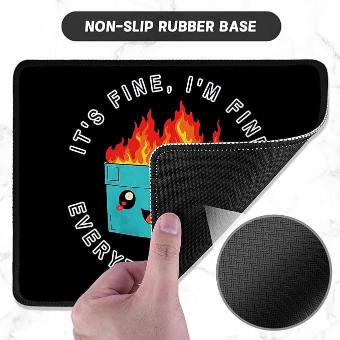 ITNRSIIET Mouse Pad with Stitched Edge Premium Textured Smooth Precise - Image 3