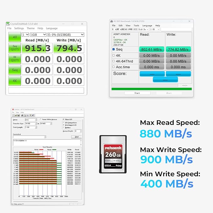 PERGEAR Professional 260GB CFexpress Type A Memory Card, 8K 30P Recording - Image 3