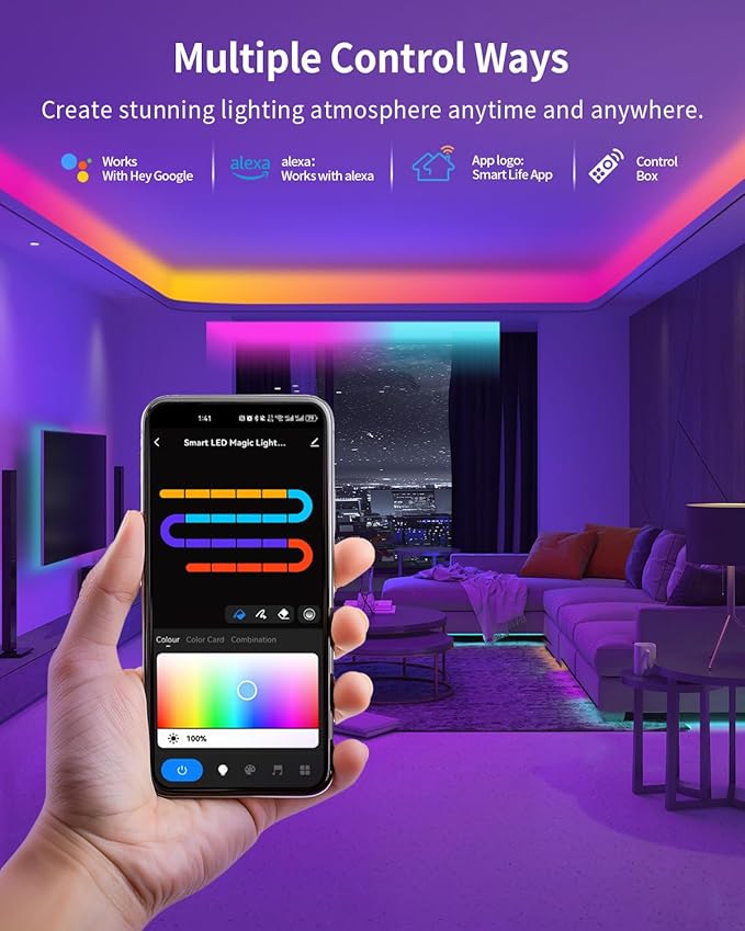 RGB+IC LED Strip Lights, Smart Bluetooth LED Light - Image 5