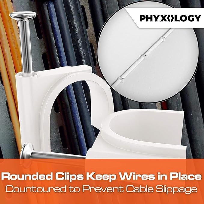 Pro-Grade, Cable Clips with Steel Nails 5mm, 9mm Wire Holders and Tacks 100 Per - Image 6