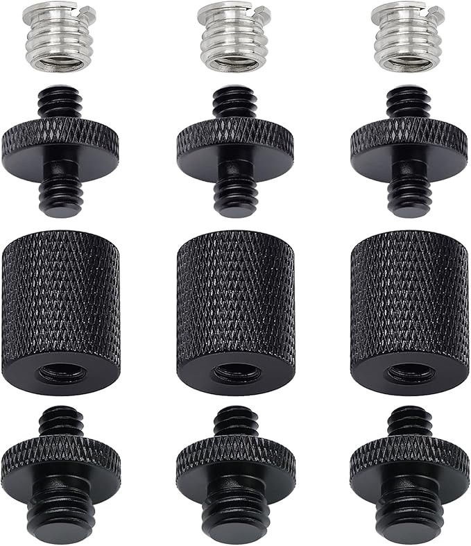 12 Pcs 1/4" & 3/8" Camera Screw Adapter Set by FRGYEE