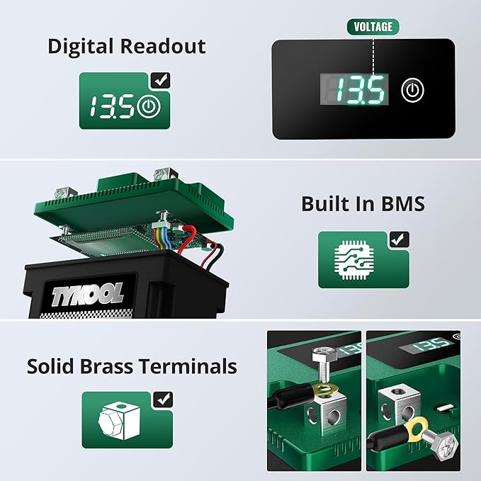 TYKOOL YTX4L-BS YTZ5S Lithium LiFePO4 Motorcycle Battery, 2X Cranking Amps 140A - Image 5