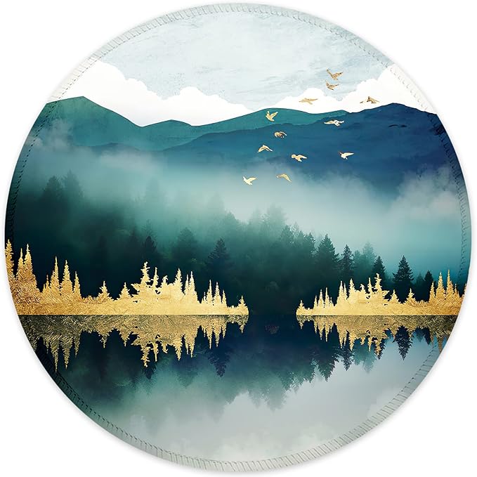 ITNRSIIET Round Mouse Pad with Stitched Edge Premium-Textured Waterproof by +ITNRSIIET