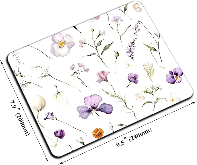 Mouse Pad, Abstract Wildflowers Flower Mouse Pads - Image 2