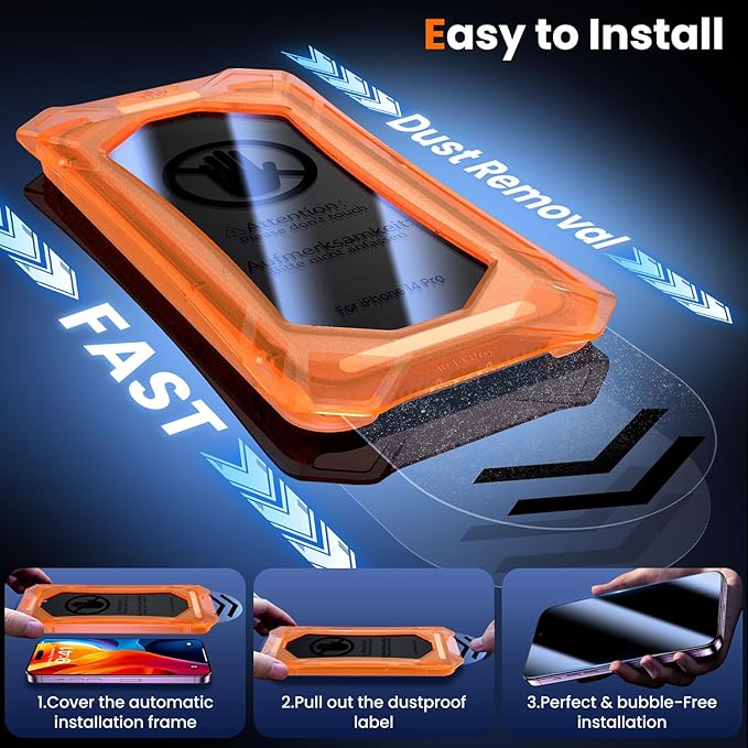 UniqueMe for iPhone 14 Pro Privacy Screen Protector - Image 5