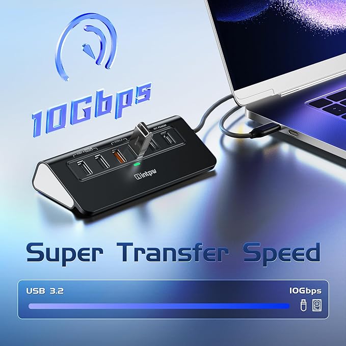 USB C Hub Ethernet, 10Gbps USB C Docking Station 10-in-1 - Image 4