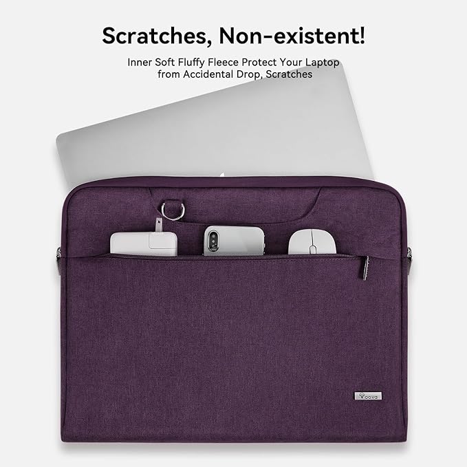 Voova Laptop Bag 15.6 Inch, Waterproof Computer Sleeve Carrying Case - Image 2