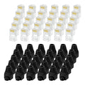 MECCANIXITY 100pcs Cat6 RJ45 Pass Through Connectors, RJ45 Connector 8P8C Gold by MECCANIXITY