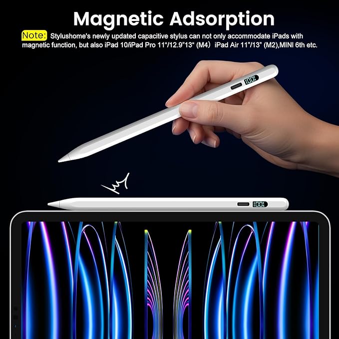 Stylus Pen for iPad M3/M4/9/10th Generation, LED Display Fast Charge Pencil - Image 5