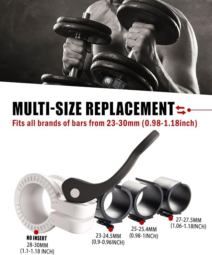 Mini Barbell Clips 1 inch I Multi-Size Adjustable Barbell Collar I 1 inch - Image 2
