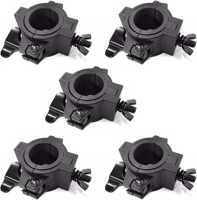 5 Pack Stage Light Clamps for DJ Lighting Products Par Light Plastic O Clamp by Cedarslink