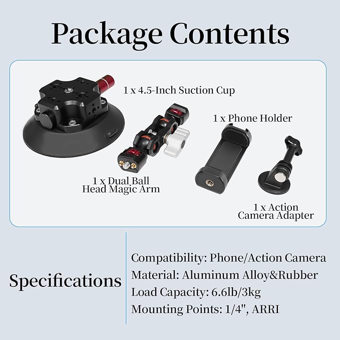 FIFIELD 4.5in Suction Cup Camera Mount - Image 7