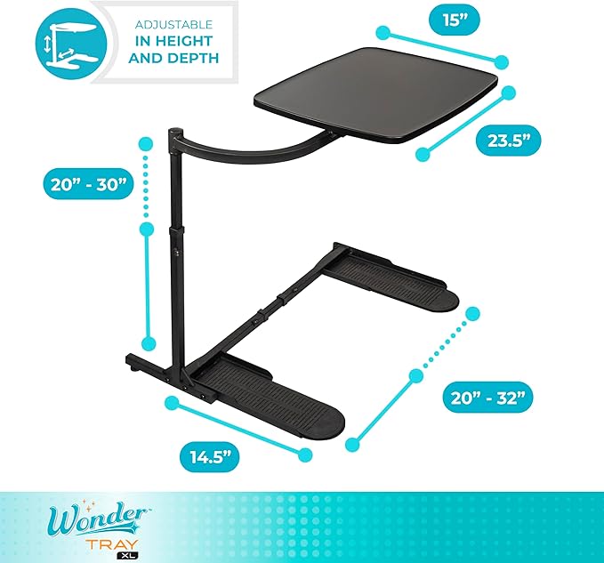 Stander Wonder Tray, Adjustable Swivel Table, Extra-Large Computer Stand - Image 2