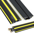 10 ft Floor Cable Cover Protector, Heavy Duty PVC Duct Easy to Unroll, Prevent by TFMUZERT