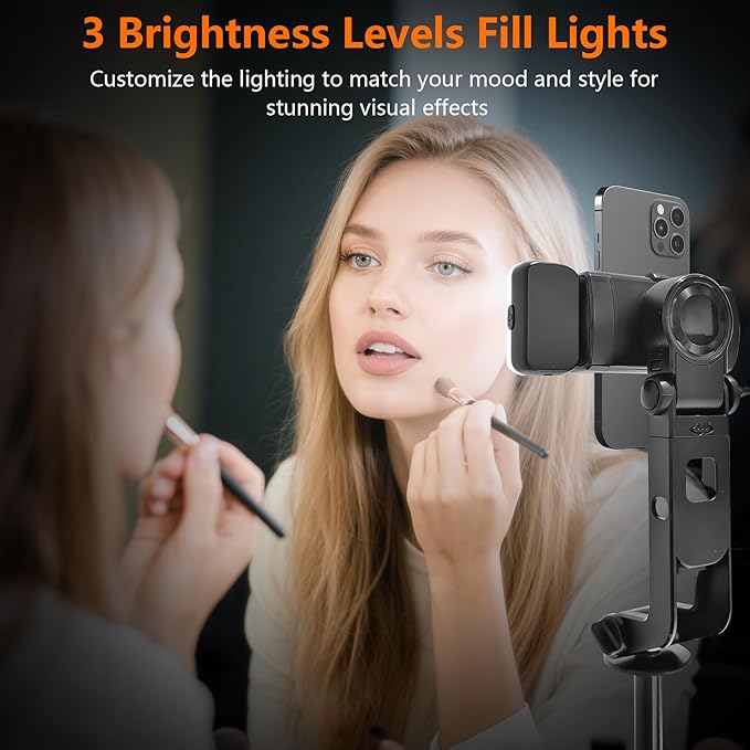 71" Tripod for iPhone with Light, Auto Face Tracking Selfie Stick Tripod - Image 7