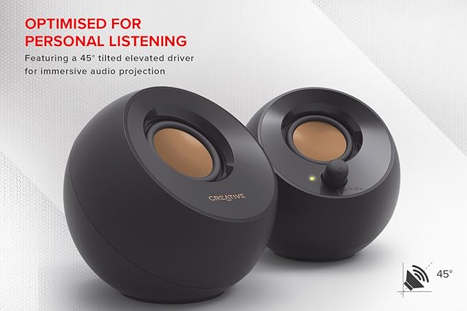 Creative Pebble 2.0 USB-Powered Desktop Speakers - Image 3