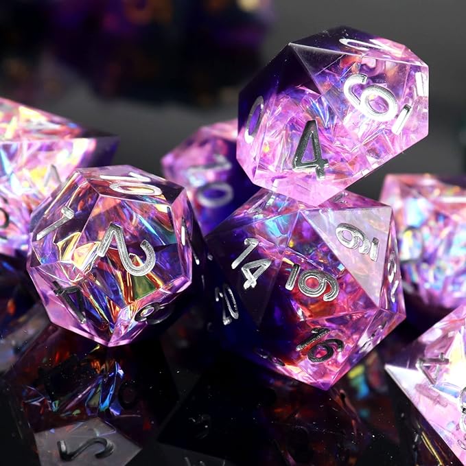 Haxtec DND Dice Set Sharp Edge Resin Dice - Image 2