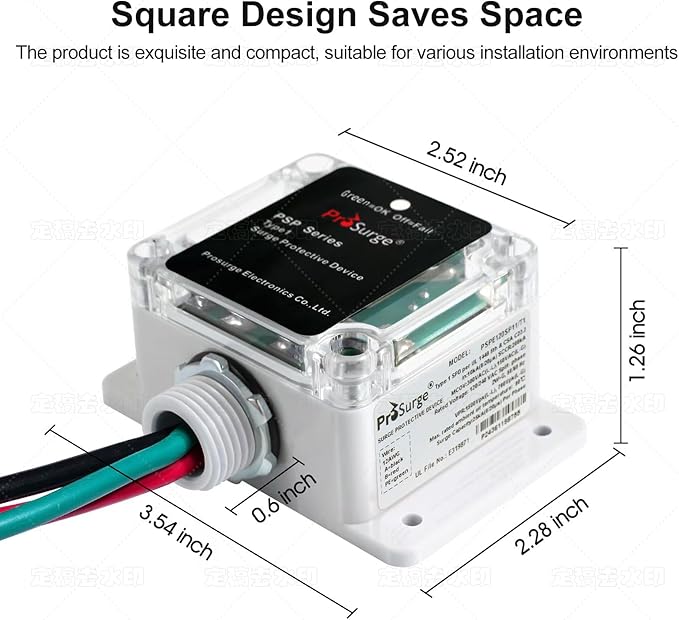 Whole House Surge Protection Device, Outdoor or Indoor, Single-Phase, 3-Wire - Image 4