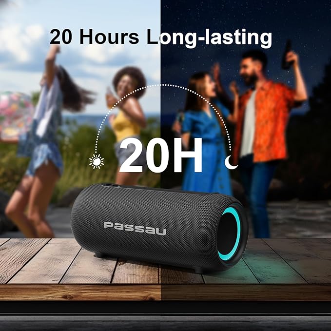 Passau Portable Bluetooth Speakers Loud 40W Peak Stereo Sound, Passive - Image 6