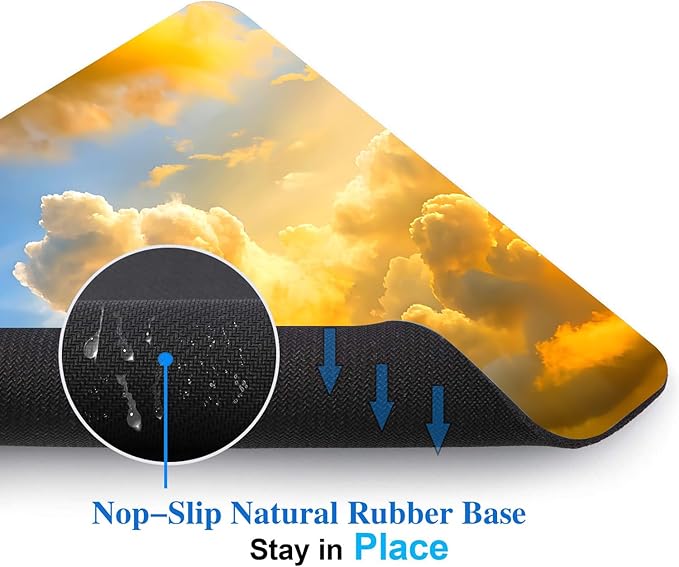 Aesthetic Gold Clouds Mouse Pads - Image 4